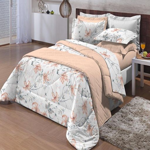Jogo-de-Cama-King-100--Algodao-200-Fios-Affetto-Nivea-Textil-Lar-4-pecas Jogo-de-Cama-King-100--Algodao-200-Fios-Affetto-Nivea-Textil-Lar-4-pecas