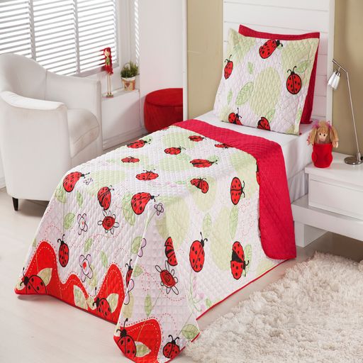 Cobre-Leito-Infantil-Joaninha-Enxovais-Aquarela-2-pecas