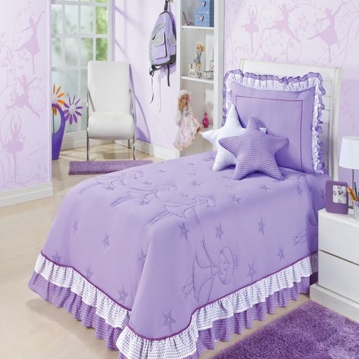 Cobre-Leito-Solteiro-Bailarina-Lilas-Enxovais-Aquarela-4-pecas Cobre-Leito-Solteiro-Bailarina-Lilas-Enxovais-Aquarela-4-pecas