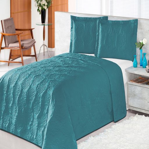 Cobre-Leito-Queen-Pratic-Rosas-Azul-Sky-Enxovais-Aquarela-3-pecas